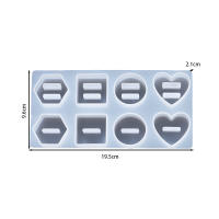 Molde De Silicona Para Anillo Con 8 Agujeros Soporte De Espejo Para Resina Epoxy Cristal Forma Redonda Y Hexagonal DIY Moldes De Joyería - details 0