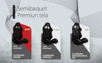 MODAUTO Asiento Deportivo Coche,Semibaquet Ajustable,de Tela,Adaptable para Coches,Ríeles incluidos,Conductor y Pasajero, para Coche y Simulador de Conducción, - details 1
