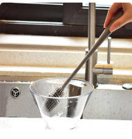 Cepillo De Silicona Para Vaso Y Botella De Agua Limpieza De Botella De Leche Con Mango Largo Herramientas De Limpieza De Cocina Ecológicas Y Eficientes - details 2