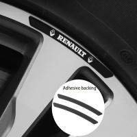 4pcs Decoración De Ruedas Para Coche Estripes De Aluminio Adhesivo Para Renault Sport Duster Megane 2 3 Accesorios Automotrices - details 4
