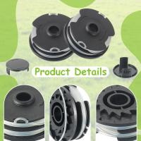 Bobinas de Hilo de Repuesto Desbrozadora, para recortadora LIDL Parkside, compatible con PRT 550 A1, A3; PRTA 20-Li A1, B2, c3 coil de repuesto(3 Bobinas de Repuesto + 1 Tapas de Bobina) - details 3