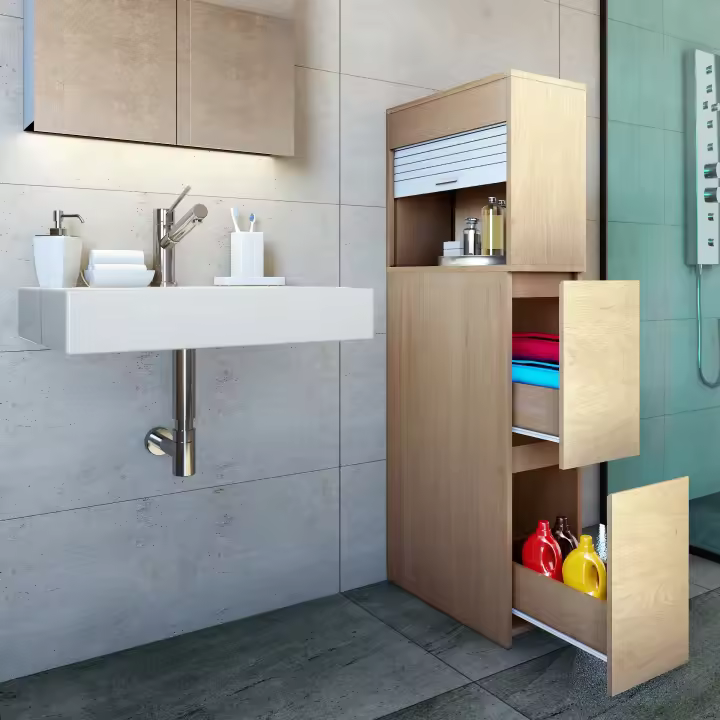 Mueble de baño Armario nicho Separador de ambientes Armario de baño Armario midi Cajón Tasalo Mueble de baño Armario nicho Separador de ambientes Armario de baño Armario midi Cajón Tasalo - 1