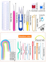 Kit De Agujas De Tejer IMZAY Con Mango De Goma Y Herramientas De Costura Incluye Agujas De Plástico Cuchillo De Acero Inoxidable Y Gancho De Crochet Colores Variados - details 2