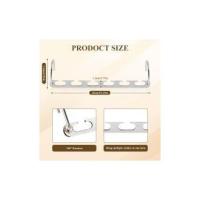 6 Piezas 26CM PerchasOps, Perchas Multiples de Metal, Perchas Abreviables para Camisa Vestido Pantalones Abrigo - details 0
