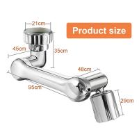 Extensor De Grifo Universal 1080 Rotación Cabezal De Rojellera Extensión De Brazo Robótico Para Cocina Aerator Aparato De Agitación De Agua - details 9