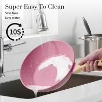 Set de 3 Sartenes de Aluminio Forjado 20/24/28 cm con Revestimiento Antiadherente de Mármol 3 Capas, Mango Ergonómico de Silicona, Aptas para Cocina de Inducción, Gas y Vitrocerámica - details 1