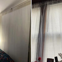 Cortinas De Tulle Transparente Y Sutil Para Sala De Estar Comedor Dormitorio Y Puerta De Ventana Blanco Decoración De Hogar Y Boda 2 Hojas - details 17