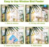 Comedero para Pájaros transparente para Ventanas-Utenu Ventana: Alimenta tus Pájaros con Estilo. - details 2