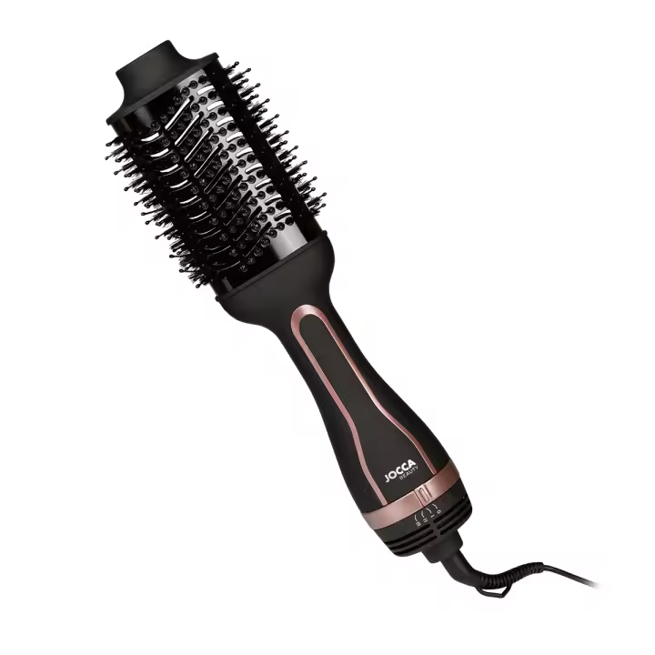 Cepillo secador Jocca con diseño ovalado, tubo de revestimiento de cerámica, tres intensidades de calor, cable giratorio de 360º y mango ergonómico para secar, moldear, rizar, planchar y/o dar volumen. - 1