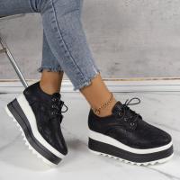 Zapatos De Plataforma Con Tacón Para Mujer Zapatos Casuales Con Cordones Altos Cómodos Y Transpirables Zapatillas Con Suela Gruesa Para Exterior - details 10