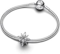 PANDORA Moments 793591 C01-Colgante de Estrella Polar Brilliant de Plata DE LA Letra con circonitas, compatible con las Plumas Moments, Klar, Plata DE LA Letra, Circonita cúbica, viene con el embalaje de Caja de Joint original. - details 1
