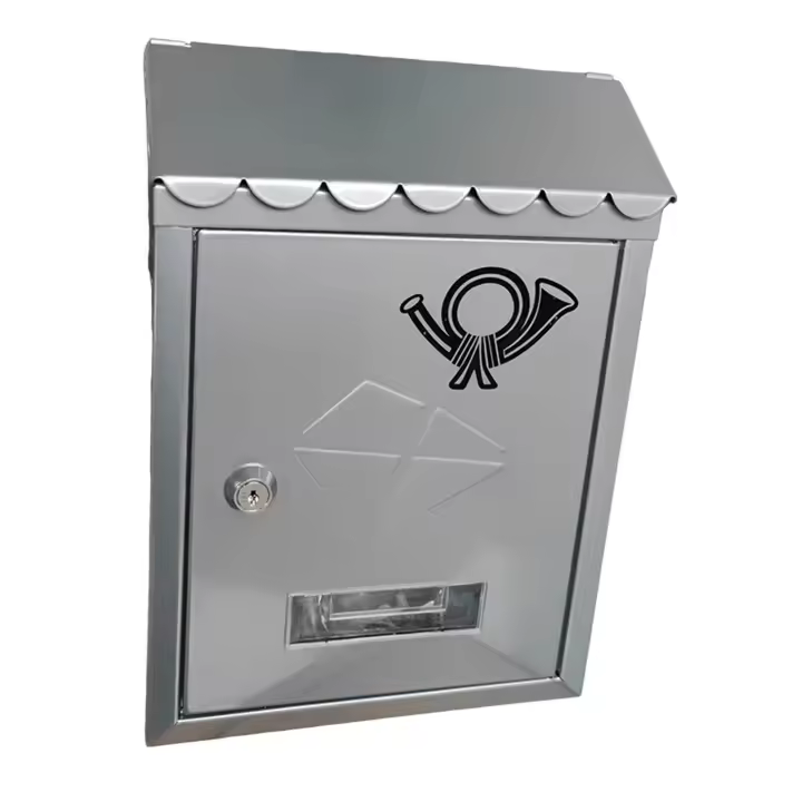 Buzón De Correo Metálico Para Pared 21.5x7x30cm Decorativo Para Puerta Delantero Y Porche Caja De Entrega De Correos Con Cerradura Incluida - 1