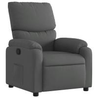 vidaXL Sillón reclinable de tela Gris claro, Gris oscuro, Negro Sillon Dormitorio Sillon Comodos Silla Relax Sillón Sofá - details 0