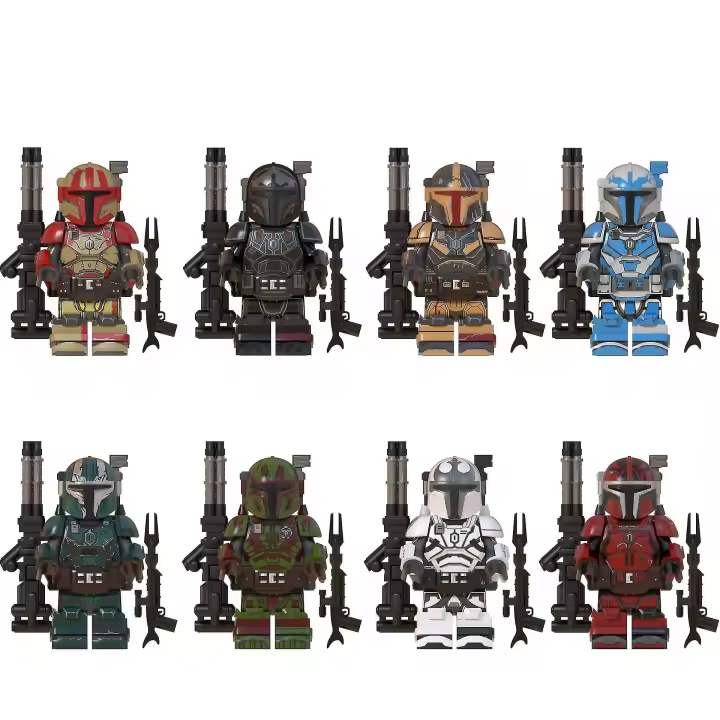 8 Unidades de infantería pesada Mandalorian minifiguras set juego figuras acción - 1