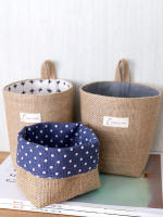 Bolsa De Almacenamiento En Pared Estilo Nórdico Pequeña Cesta Colgante Para Artículos Variados Organizador De Cosméticos Y Juguetes En Algodón Y Lino - details 2