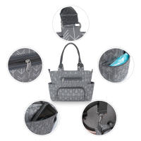 Set De 7 Bolsos Para Mudar El Bebé Multifuncional Tote Bag Mummy Bolsa De Viaje Con Alforja Para Bebé Material De Tela Cierre De Cremallera - details 32