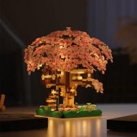 Bloques De Construcción ToylinX 1097 PCS Casa De Árbol Rosa Con Escena De Calle Juguete Educativo Para Niños Regalo De Cumpleaños - details 2