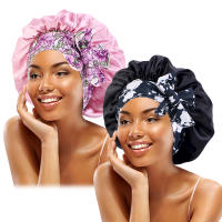 2PCS Boho Impresión Diadema De Satén Con Lazo Cierre Elasticidad Para Noche Y Baño Sombrero De Cabello Para Mujer Estilo Bohemio - details 3