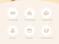 Contenedor De Alimentos Secos Transparente Plástico PP Para Cocina Nevera Granos Multicolor Caja De Fideos Sellado Juego De Botellas Canastillas - details 1
