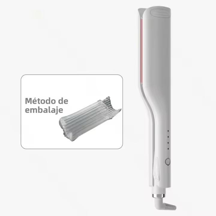 Rizador De Pelo Grande 25mm Para Cabello Corto Volúmenes Duraderos Estilo Olivo Crimpador Eléctrico Con Control Digital Temporizador Y Desconexión Automática Cerámica Tourmaline - 1