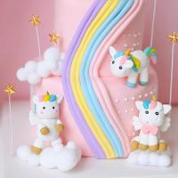 Topper De Cumpleaños Unicornio Arcoíris Para Niñas Decoración De Pastel Fiesta De Baby Shower Tema Unicornio Para Niños De 1 Año - details 3