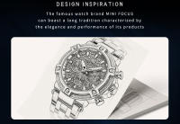 Reloj De Pulsera De Cuarzo MINI FOCUS Para Hombre Con Cronógrafo Y Manos Luminosas Acero Inoxidable Bisel Redondo Resistente Al Agua - details 2