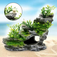 Decoración De Acuario Piedra Montaña Roca Para Peces Resina Adornos Escondite Parapeces Tamaño Approx 10cm X 10cm X 10cm - details 3