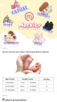 Zapatos De Primera Caminata Para Niñas Meckior Cuero PU Suela De Goma Antideslizante Suave Para Recién Nacidos Y Bebés 0-18M Cierre Elástico Estilo Casual - details 0
