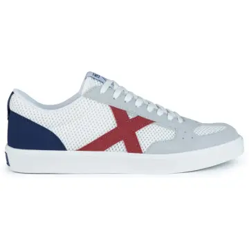 zapatillas munich hombre blancas y rojas Miravia