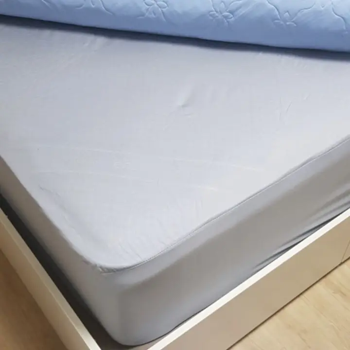 Protector De Sábanas Gris Impermeable Funda Para Cama Tejido Suave Lavable Anti-Mite Y Antibacteriano Adecuado Para Hotel Y Hogar - 1