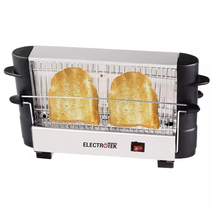Tostador Eléctrico Vertical 1500W Capacidad 4 Rebanadas, Tostado Eficiente Descubre la eficiencia de 1500W en nuestro tostador eléctrico vertical, diseñado para tostar 4 rebanadas de cualquier pan simultáneamente. - 1