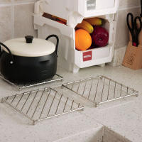 Juego De Tapetes Para Vinos De Acero Inoxidable Reforzado Aislante De Calor Para Mesa De Cocina Soporte Para Olla Relleno De Enfriamiento - details 4