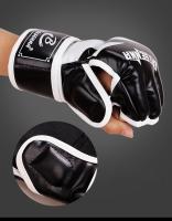 Guantes De Boxeo De Entrenamiento Medio Dedo PU Cuero Para MMA Y Muay Thai Competición Guantes De Prensa De Espuma Unisex - details 4