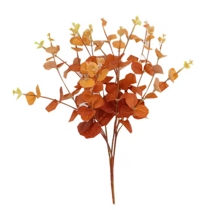 Rama De Hojas De Eucalipto Artificiales 1PC Decoración Para Casas Bodas Fiestas PVC Origen Zhejiang China - 1