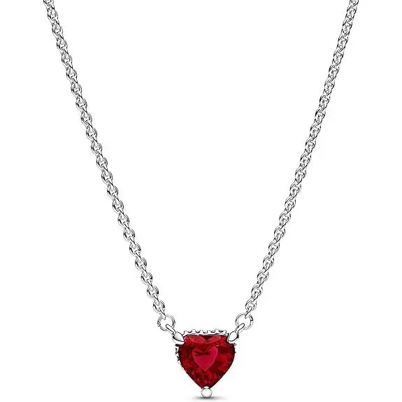 PANDORA Timeless Joyería con diseño de corazón centeleante con Cristales en color Rojo Cereza Jubileo - 1