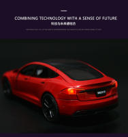 Modelo Miniatura Tesla Model S 1:24 En Metal Con Sonido Y Luz Regalo Para Niños Y Novios Juguete De Coche De Simulación Para Coleccionistas - details 8