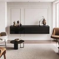 Soporte TV, Soporte Suspendido TV Soporte TV enano 160x30,5x34cm, Negro - details 2