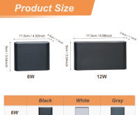 Luz De Pared LED Impermeable IP65 6W/12W Aluminio Moderno Para Exteriores E Interiores Decoración De Jardín Patio Casa - details 9