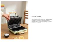 CREATE - Sandwichera grill y gofrera de placas intercambiables - STONE 3 in 1 COMPACT - details 4