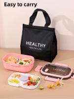 Caja De Almuerzo Ecológica De 1200ML Con Doble Capa Compartimentos Cuchara Y Tenedor Microwaviable Y Sellado Para Picnic - details 11