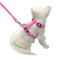 Correa Y Collar De Nylon Ajustable Para Gatos Y Perros Con Tracción Halter Para Mascotas Productos Para Gatos Y Perros - details 7