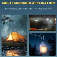 Lámpara De Camping Al Aire Libre Recargable USB Portátil Con Luz De Trabajo LED Bombilla De Emergencia Doble Color Opcional Luz Blanca Y Cálida - details 7