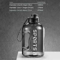 Botella Deportiva De Agua De 1.7L/2.7L Para Gimnasio Ciclismo Camping Fitness Portátil Gran Capacidad Kettle Para Hombres - details 6