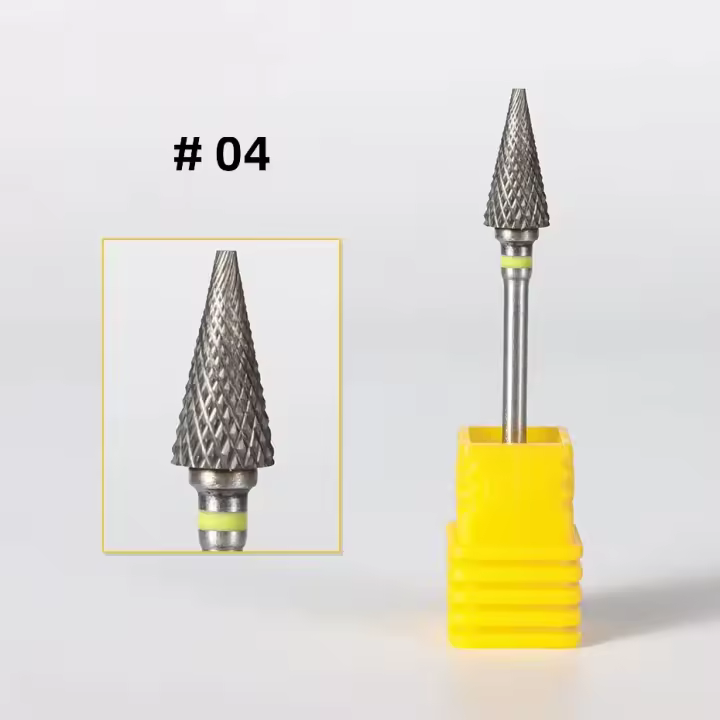 1pc Bit De Uñas De Acero Tungsteno Para Remover Polvo Y Cortar Tiras De Uñas Herramienta De Manicura Con Cabeza De Grind Head - 1
