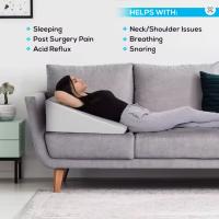 STARLEY-Almohada de cuña de cama para lectura de elevación de pierna de reflujo ácido y soporte de espalda con funda extraíble (40x30x50cm) - details 1