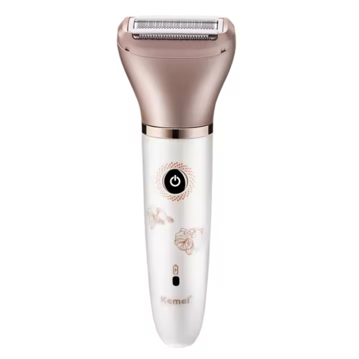 Dispositivo de depilación eléctrica para mujeres KM-1632, afeitadora con carga USB, gel de ducha corporal completo - 1