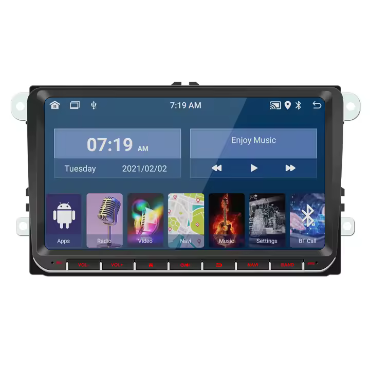 Radio con GPS para coche, dispositivo con Android 10, 9 pulgadas, WiFi, BT, WiFi, pantalla dividida, unidad principal, FM, para VW Passat 6, 7 CC, Polo, GOLF 5, 6, Touran, T5, Doble din - 1