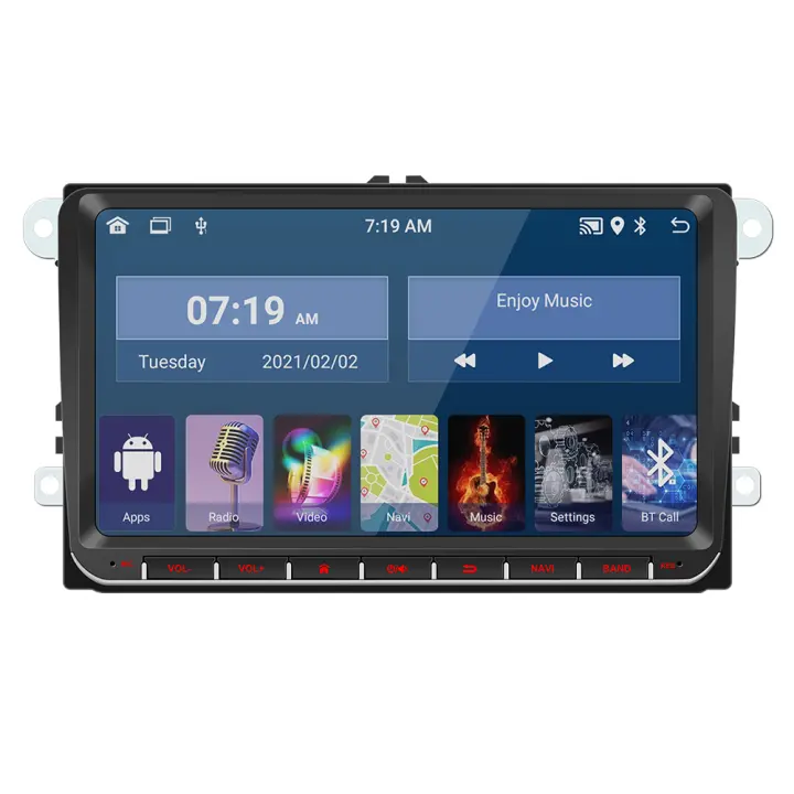Radio con GPS para coche, dispositivo con Android 10, 9 pulgadas, WiFi, BT, WiFi, pantalla dividida, unidad principal, FM, para VW Passat 6, 7 CC, Polo, GOLF 5, 6, Touran, T5, Doble din - 1
