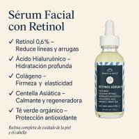 SHENT & MENT Sérum Retinol 0,6% Potente Antiedad Centella Madagascar Colágeno Ácido Hialurónico Aloe Orgánico Té Verde Renueva y Revitaliza la Piel Antiarrugas Uso Nocturno Hombres y Mujeres - 60ml. - details 0