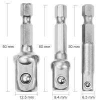 Adaptador De Llave Hexagonal De Acero Vanadio Cromo a 1/4" 3/8" 1/2" Para Brocas De Taladro Herramientas Eléctricas - details 1